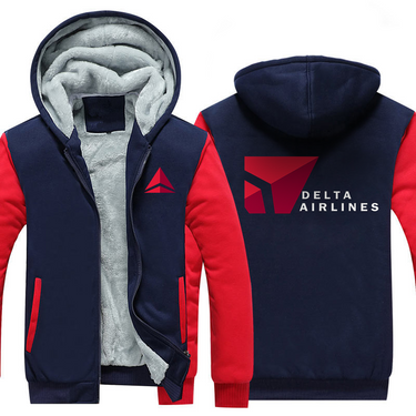 DELTA AIRLINES JACKETS FLEECE SWEATSHIRT